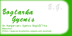boglarka gyenis business card